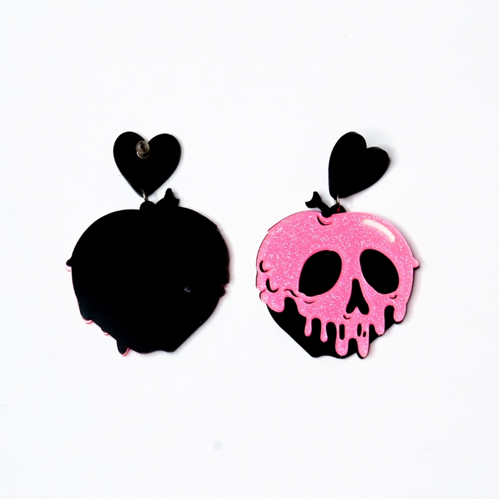 Pink Poisoned Apple Earrings